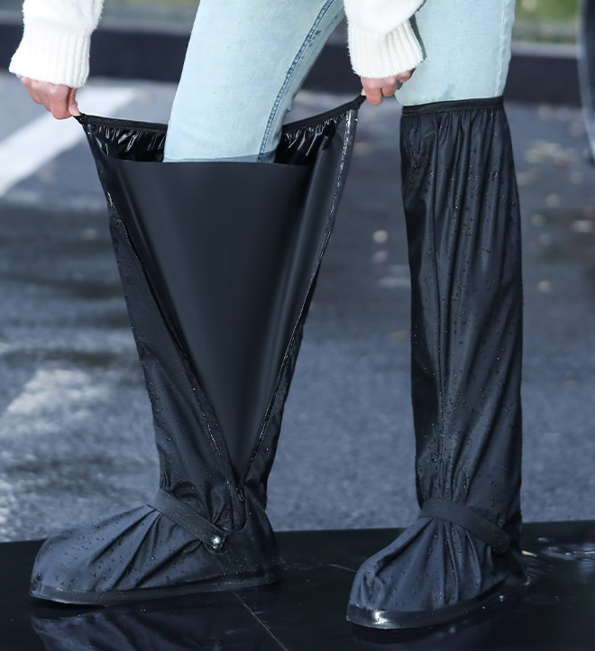 Long reusable waterproof overshoes